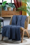Cumpara ieftin Patura Coline 125x150cm, Culoare Albastru, 100% Bumbac