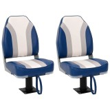 vidaXL Set cu scaun pentru barcă, pliabil, 4 piese, spătar &icirc;nalt