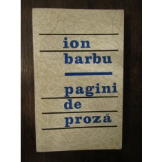 ION BARBU -PAGINI DE PROZA