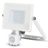 Reflector led smd 30w 4000k ip44 cu senzor miscare - alb, V-TAC
