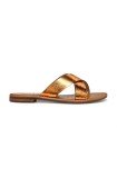 Geox papuci de piele D SOZY S femei, culoarea auriu, D55LXH 000KY C2008