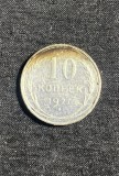 Moneda 10 copeici 1927 CCCP argint