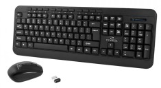 Kit tastatura si mouse bluetooth 2,4 Ghz Esperanza Akron, USB, 3 butoane, 1600dpi, negru foto