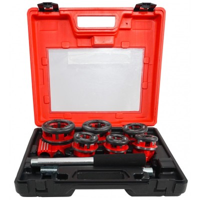 Set clupa filetat profesionala 6 piese 1/4&amp;quot;, 3/8&amp;quot;, 1/2&amp;quot;, 3/4&amp;quot;, 1&amp;quot;, 1-1/4&amp;quot; V07516 Verke foto