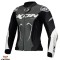 Geaca (jacheta) femei pentru scuter - motocicleta piele Racing Ixon vara model Vortex 3 LS culoare: negru/antracit/alb Negru/antracit/alb XS