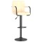 Scaun de bar, crem, catifea - 1