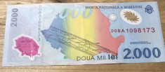 (1) Romania bancnota 2000 lei 1999