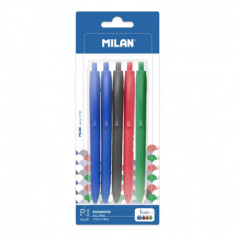 Set 5 pixuri, grosime varf 1 mm, cerneala 4 culori, lungime scriere 1.200 metri