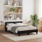 vidaXL Cadru de pat Stejar negru 150 x 200 cm Lemn compozit 3333944