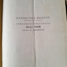 PANDECTELE ROMANE - 1928 - C. HAMANGIU