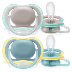 Suzete set, Philips Avent ultra air, 18 luni+, Din silicon, Ortodontice, Fara BPA, 2 bucati, Multicolor