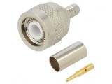 Mufă TNC tată drept 50&Omega; crimpat PTFE aurit