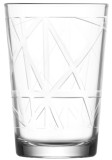 Set 6 pahare din sticla pentru apa LAV Line 205 ml, model decorativ