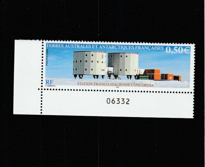 Taaf 2005 - Colonii franceze , Statia de cercetare &quot;Concordia&quot; , dantelat , MNH ,Mi.567