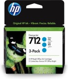 Tri-Pack Original HP Cyan nr.712 pentru DesignJet Studio 24|Studio 36|T230|T250|T630|T650 29ml "3ED77A"