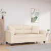 VidaXL Canapea cu 2 locuri, cu perne, bej, 140 cm, microfibră 3200976