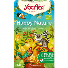 Ceai bio Happy Nature, 17 pliculete a 1,9g, 32,3g Yogi Tea