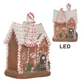 Cumpara ieftin Casuta Turta Dulce polirasina multicolora, led 16x12x23 cm