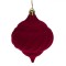 Glob Crăciun Belliare, Bordo, Catifelat cu Dungi, 11cm