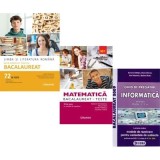 Pachet Bacalaureat 2026. Limba si literatura romana 72 teste complete, Matematica M1. Teste si Informatica. Ghid de pregatire clasele 11-12 intensiv P