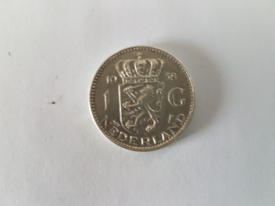 Olanda 1 gulden 1958 Argint are 7 gr.Impecabila foto