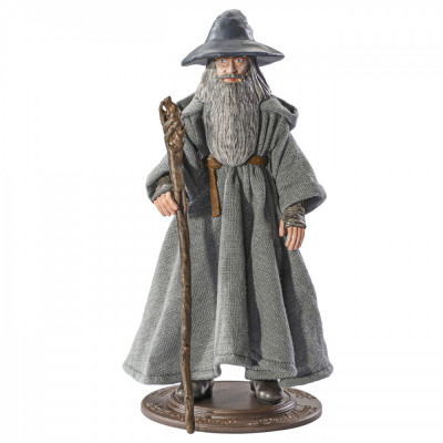 Figurina articulata Gandalf IdeallStore&amp;reg;, Grey Mithrandir, editie de colectie, 18 cm, stativ inclus foto