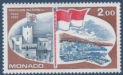 C2847 - Monaco 1981 - Drapelul national neuzat,perfecta stare foto