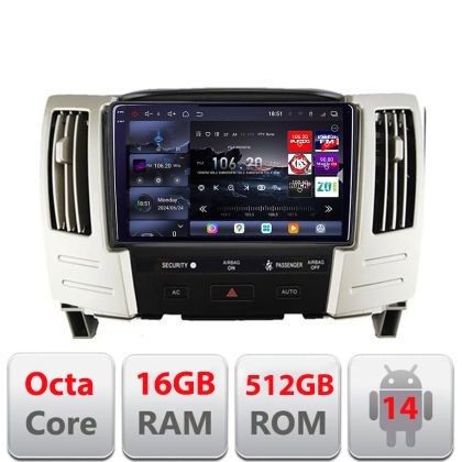 Navigatie Lexus RX300 2003-2008 Android radio gps internet 8 core QLED 2K 16+512 360 Edotec CarStore Technology
