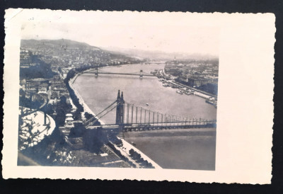 carte postala Ungaria 1935, Vedere de pe munte St. GERARD, POD, foto