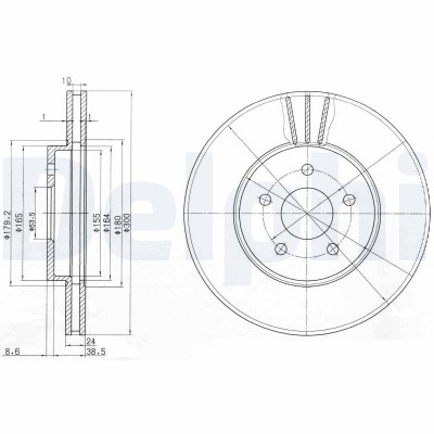 DELPHI BG3537C Disc frana foto