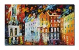 Cumpara ieftin Tablou pictat manual - O seara magica impreuna - 100x60cm ulei pe panza in cutit efect 3D