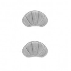 Set 2 branturi din spuma 4D pentru calcaie, adezive, 9 x 6 cm, grosime 0.5 cm, gri