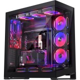 Carcasa phanteks nv9 mk2 full tower argb negru tempered glass sloturi expansiune 8 drive bays: