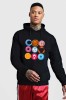Hanorac Barbati Negru - Circle - M, THEICONIC
