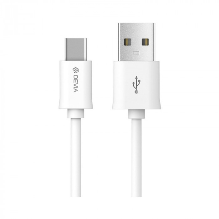 Cablu Devia Smart2 USB Type C - USB alb 2m 2A