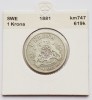 1823 Suedia 1 krona 1881 Oscar II (&quot;OCH&quot; in title) km 747 argint, Europa