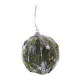 Glob de Craciun, verde + alb, D261006, 8 cm, spuma, rotund