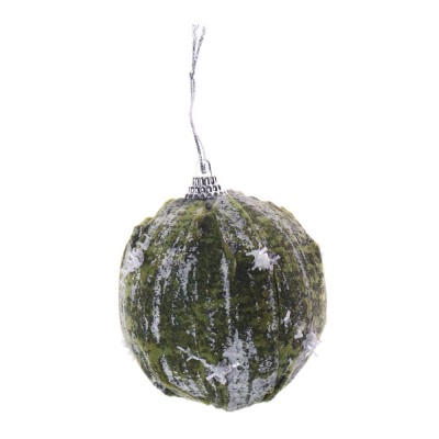 Glob de Craciun, verde + alb, D261006, 8 cm, spuma, rotund foto