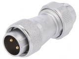 Mufă Tată WF20 2 PIN IP67 25A 500V Lipire Pe Cablu