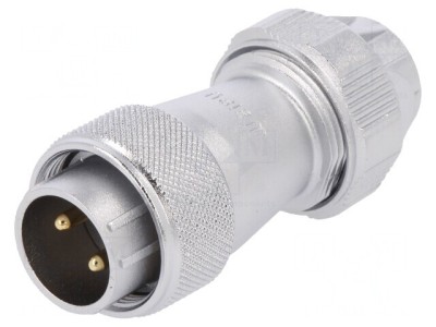 Mufă Tată WF20 2 PIN IP67 25A 500V Lipire Pe Cablu foto