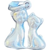 Pandantiv din argint 925 jolie silver, model pisicute, 17 x 11 mm, 0.9 g