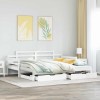 VidaXL Pat de zi cu extensie și sertare fără saltea, alb, 90x200 cm 3302238