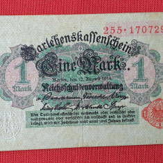 1 Mark 1914 - Reichsmark Mark GERMANIA bancnota veche originala