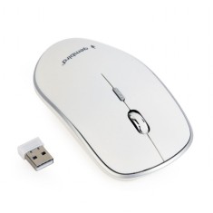 MOUSE GEMBIRD, PC sau NB, wireless, 2.4GHz, optic, 1600 dpi, butoane/scroll 4/1, , alb, &quot;MUSW-4B-01-W&quot; (timbru verde 0.18 lei)
