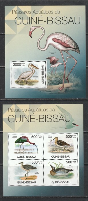 Guinea Bissau 2012 - Pasari de Apa S/S 2v MNH