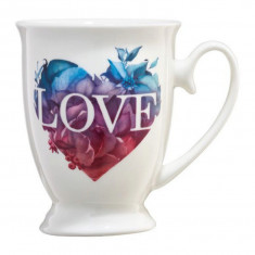 Cana model inima multicolora Love Letters, Ambition, 300 ml, portelan, multicolor