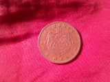 Moneda 2 Bani 1900 Carol I , bronz , cal. f buna