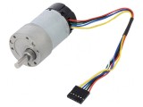 Motor DC cu transmisie 12V 5,5A Ax D 65mNm 10:1 Metal Gearmotor 37x65mm 64CPR