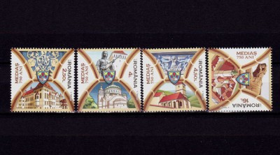 ✅RO 2017 ,LP 2156 &amp;quot;Medias, 750 de ani de atestare documentara &amp;quot; serie, MNH foto