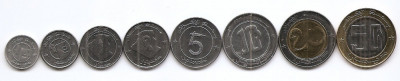 Algeria Set 8 - 1/4, 1/2, 1, 2, 5, 10, 20, 50, Dinars 1992/21 - V18, UNC !!! foto